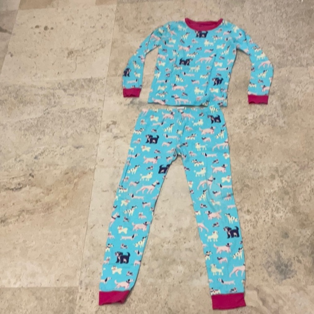 Hatley Blue and Pink Pajama Sets with Whimsical Cartoon Prints